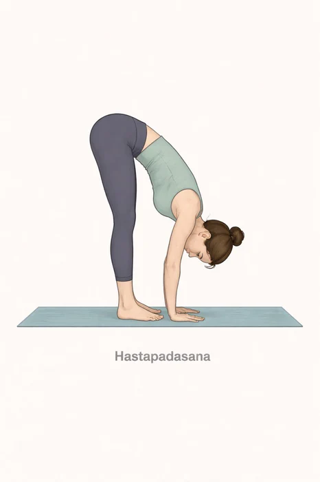 Hastapadasana (Standing forward bend) 
