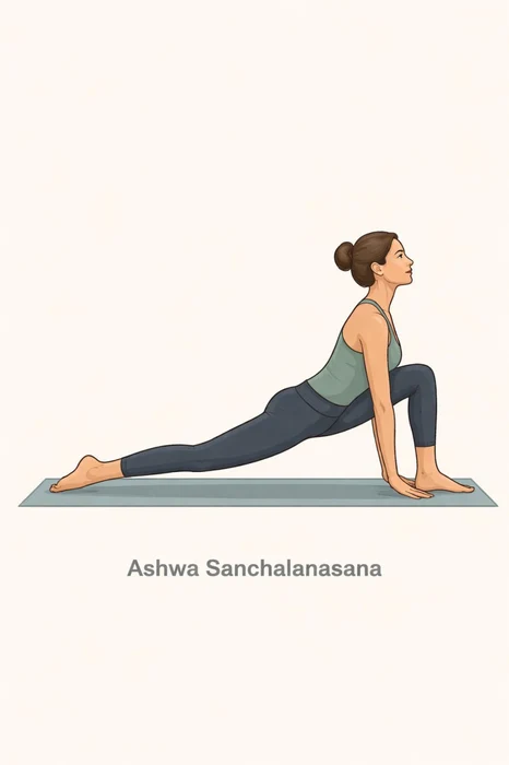 Ashwa Sanchalanasana (Equestrian pose) 