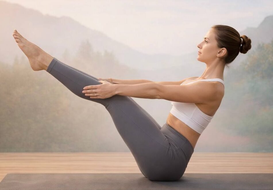 Naukasana (boat pose) yoga for weight loss