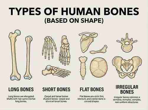 Types of Human Bones based on shape 