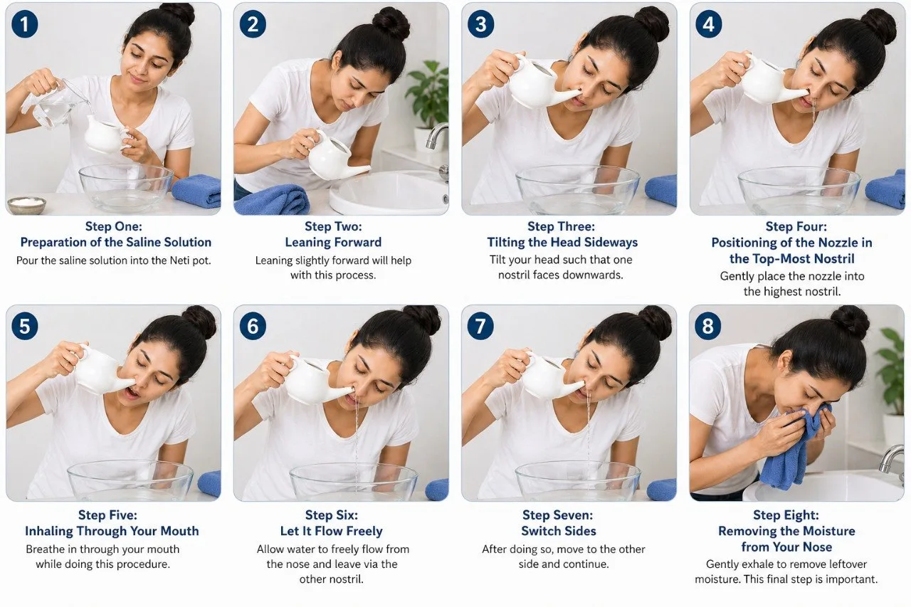 Jal Neti Kriya Steps 